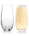 RIEDEL SET OF 2 O STEMLESS CHAMPAGNE GLASSES