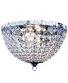 ALL THE RAGES ELEGANT DESIGNS 2 LIGHT VICTORIA CRYSTAL RAIN DROP CEILING LIGHT FLUSHMOUNT