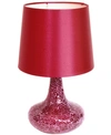 ALL THE RAGES MOSAIC TILED GLASS GENIE TABLE LAMP WITH FABRIC SHADE
