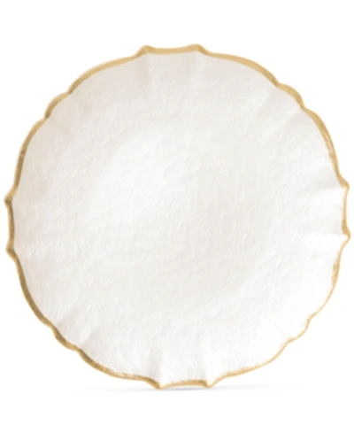 Vietri Pastel Glass Collection Service Plate/charger In White