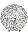 ALL THE RAGES ELEGANT DESIGNS CRYSTAL BALL SEQUIN TABLE LAMP