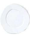 Vietri Lastra Collection Salad Plate In White
