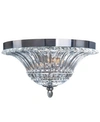 All The Rages Elegant Designs 2 Light Glass Ceiling Light Glacier Petal Flushmount In Chrome