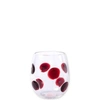 Vietri Drop Stemless Wine Glass In Red