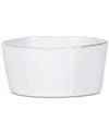 Vietri Lastra Medium Stoneware Serving Bowl In White