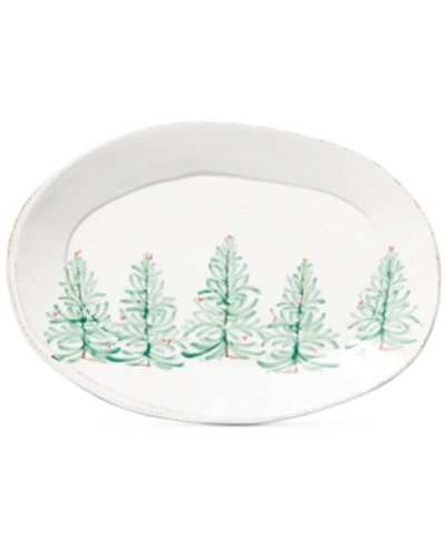 Vietri Lastra Holiday Large Oval Platter In Multi