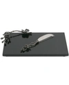 MICHAEL ARAM BLACK ORCHID SMALL CHEESE BOARD WITH KNIFE