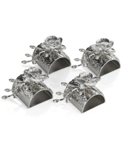 MICHAEL ARAM WHITE ORCHID SET OF 4 NAPKIN RINGS