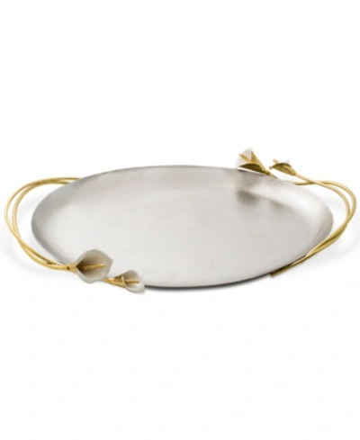 MICHAEL ARAM CALLA LILY HANDLED OVAL TRAY