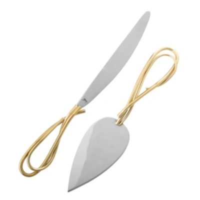 MICHAEL ARAM CALLA LILY CAKE KNIFE & SERVER SET