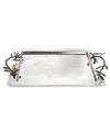 Michael Aram Pomegranate 24k Yellow Goldplated Stainless Steel & Oxidized Brass Serving Tray
