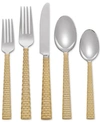 Michael Aram 5-piece Palm Golden Flatware Place Setting In Gold
