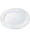 Vietri Lastra Collection Oval Platter In White