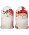 Vietri Old St. Nick Salt-and-pepper Shaker Set In Handpainted