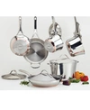 ANOLON NOUVELLE COPPER STAINLESS STEEL 11 PIECE COOKWARE SET