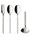 VILLEROY & BOCH FLATWARE 18/10, NEW WAVE 4 PIECE SERVING SET