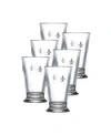 LA ROCHERE FLEUR DE LYS 12-OUNCE DOUBLE OLD FASHIONED GLASS, SET OF 6.