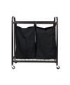 Oceanstar 2-bag Rolling Laundry Sorter In Bronze