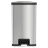 HALO ITOUCHLESS AIRSTEP 18 GALLON STEP TRASH CAN WITH DEODORIZER, STAINLESS STEEL