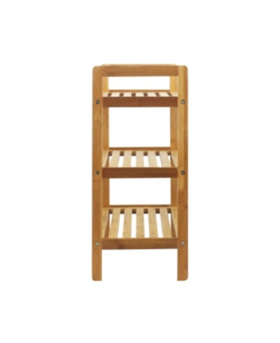 Oceanstar 3-tier Bamboo Shoe Rack In Natural