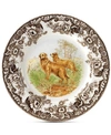 Spode Woodland Golden Retriever Dinner Plate In Brown