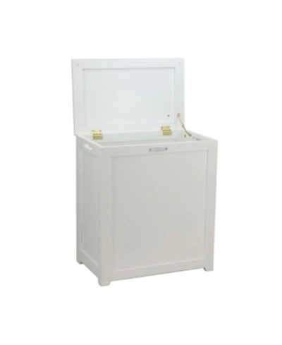 Oceanstar Storage Laundry Hamper In White