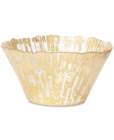 Vietri Rufolo Glass Gold Collection Small Deep Bowl