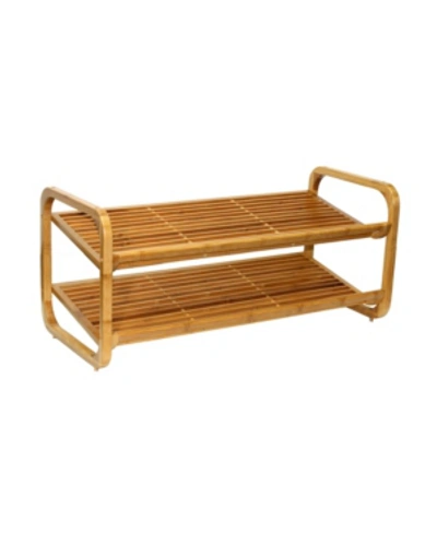 Oceanstar 2-tier Bamboo Shoe Rack In Natural