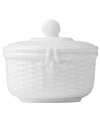 WEDGWOOD DINNERWARE, NANTUCKET BASKET SUGAR BOWL