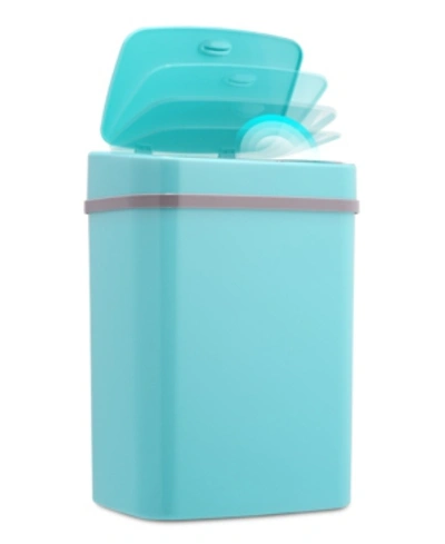 Nine Stars Group Usa Inc Nine Stars 3.2 Gallon Plastic Sensor Trash Can In Teal