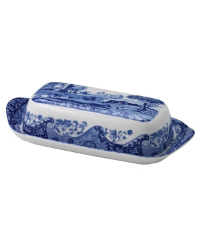 Spode Blue Italian Covered Butter Dish