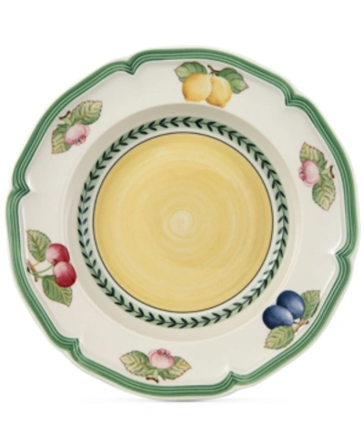 VILLEROY & BOCH FRENCH GARDEN RIM SOUP BOWL, PREMIUM PORCELAIN