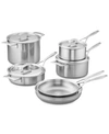DEMEYERE INDUSTRY 10-PC. STAINLESS STEEL COOKWARE SET