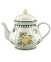 Villeroy & Boch French Garden Fleurence Teapot, Premium Porcelain In Fleurence