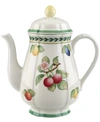 VILLEROY & BOCH FRENCH GARDEN COFFEE POT, PREMIUM PORCELAIN