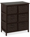 HONEY CAN DO WOVEN STRAP 6-DRAWER CHEST