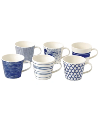 ROYAL DOULTON PACIFIC ACCENT MUGS, SET OF 6