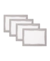 Villeroy & Boch Metallic Brushstroke Placemats, Set Of 4 In White