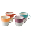 Royal Doulton Dinnerware, Set Of 4 1815 Bright Mugs