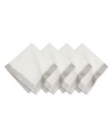 Villeroy & Boch Metallic Brushstroke Napkins, Set Of 4 In White