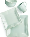 Lenox French Perle Bead Ice Blue Square 4 Piece Place Setting In Ice Blue