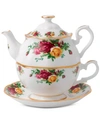 ROYAL ALBERT OLD COUNTRY ROSES TEA FOR ONE SET