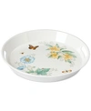 LENOX BUTTERFLY MEADOW COLLECTION MELAMINE LARGE ROUND HANDLED TRAY
