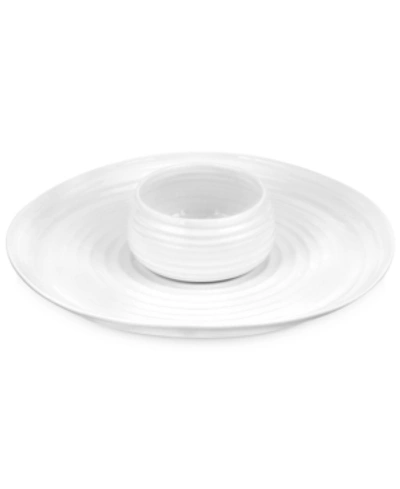 PORTMEIRION DINNERWARE, SOPHIE CONRAN WHITE CHIP AND DIP