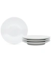 Noritake Swirl 4-pc. Coupe Appetizer Plates In White