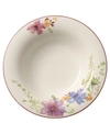 VILLEROY & BOCH DINNERWARE, MARIEFLEUR RIM SOUP BOWL