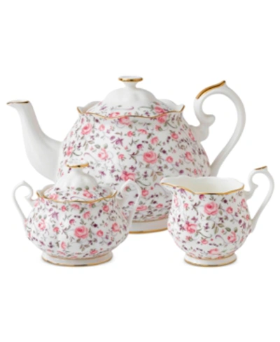 Royal Albert Rose Confetti 3-piece Tea Set