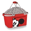 Picnic Time Mickey Mouse Button Eye Metro Basket Collapsible Cooler Tote In Red