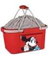 Picnic Time Mickey Mouse Button Eye Metro Basket Collapsible Cooler Tote In Red