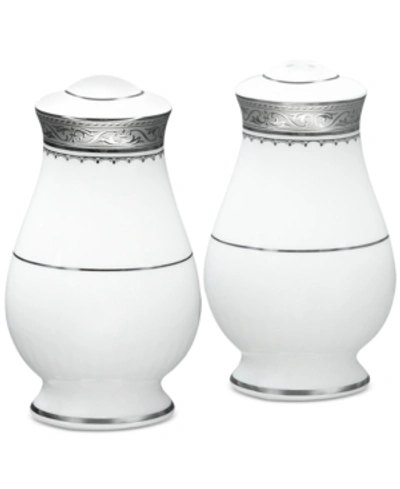 Noritake Odessa Platinum Salt & Pepper Shakers In Silver